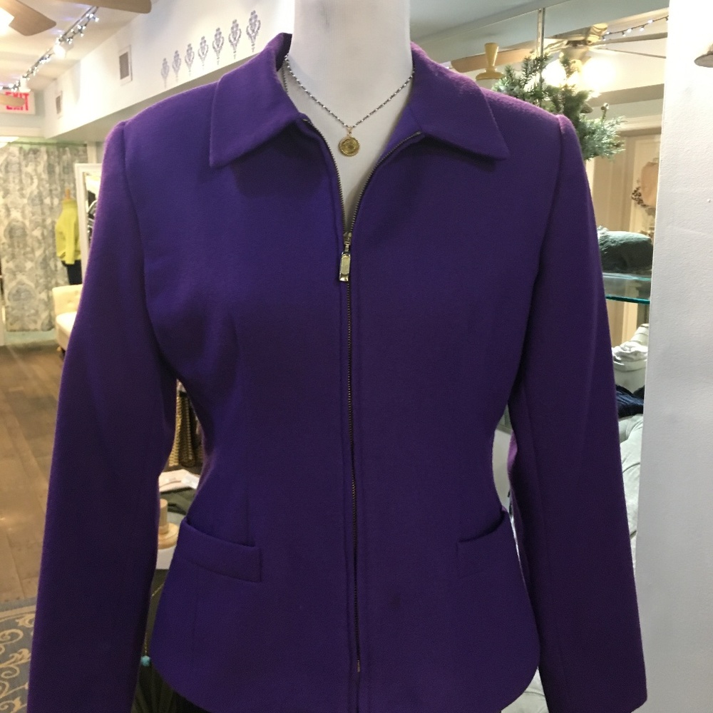Size 6 Wool Purple Blazer